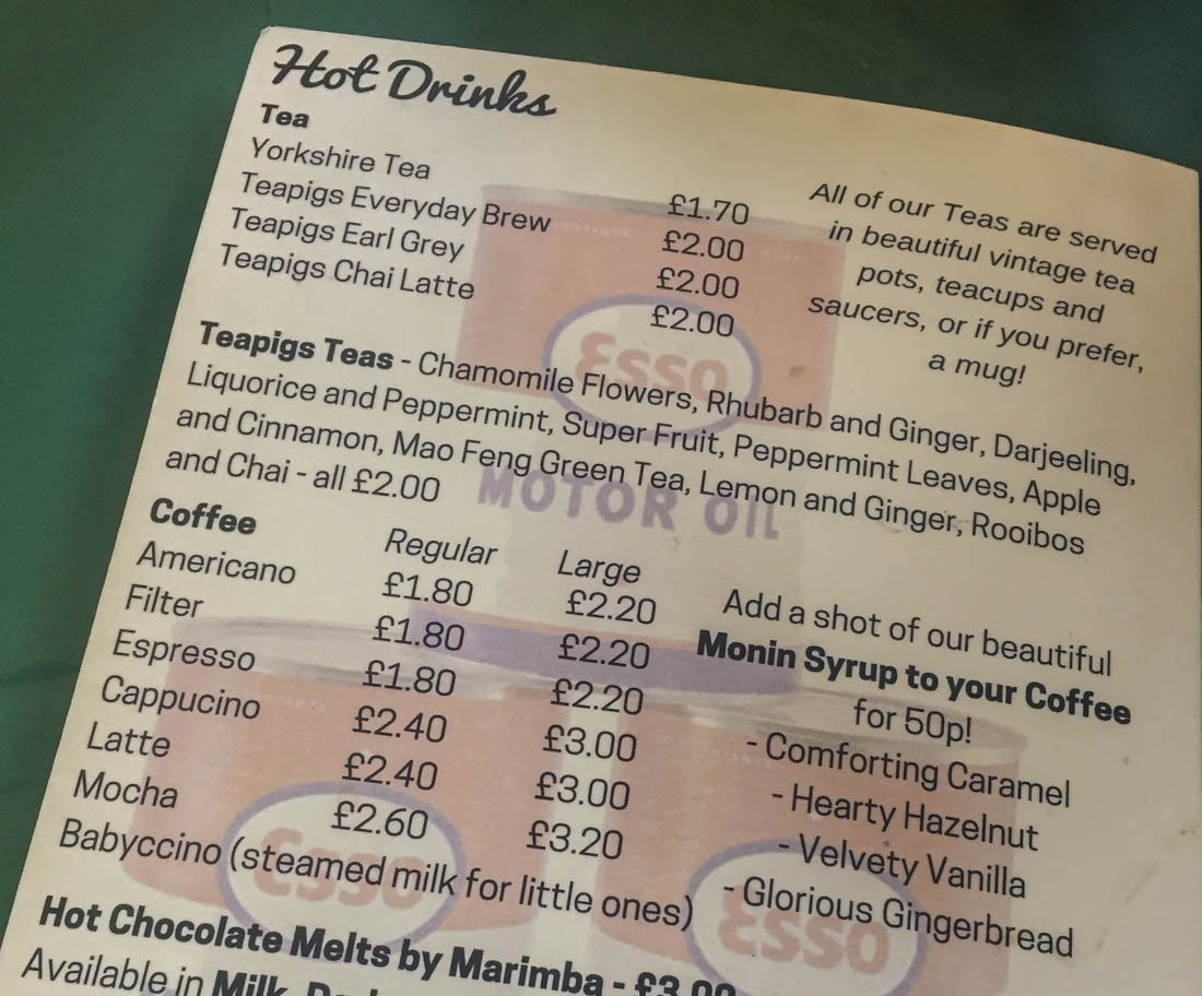 oil can cafe menu