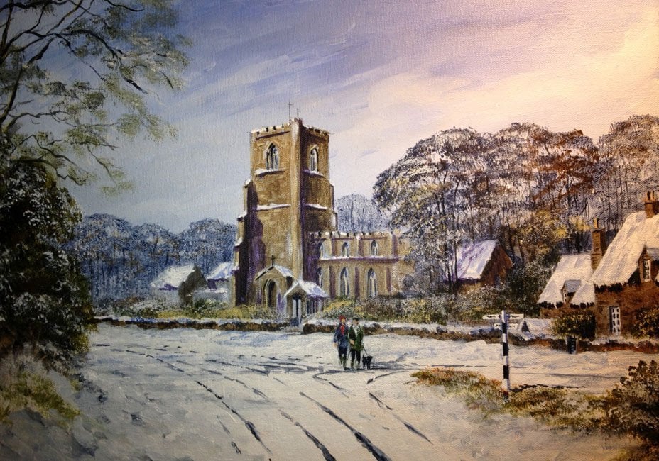 church painting by charles evans