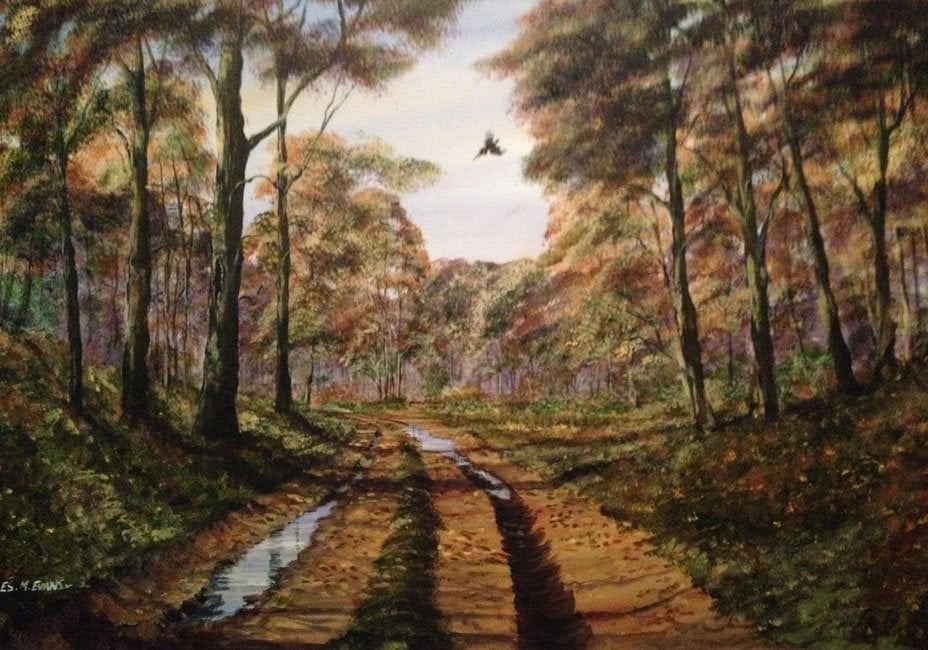 Acklington Park Acrylic painting by Charles Evans