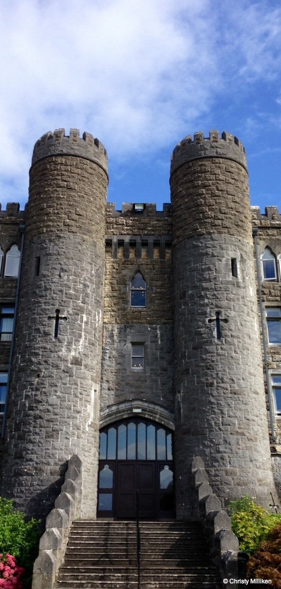 Grand entrance to Ashford Castle, County Mayo, Ireland