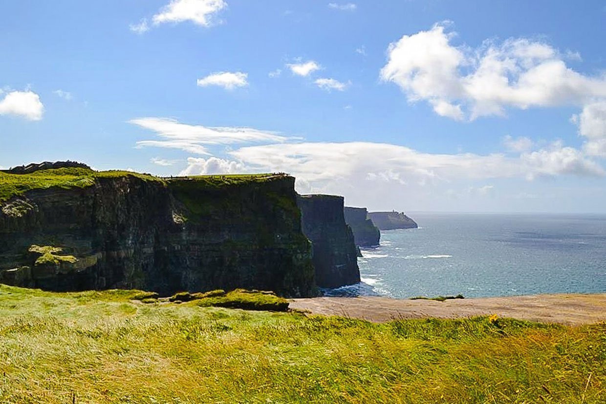 full view of cliffs