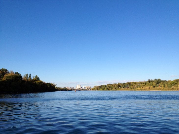 Saskatoon City down the river