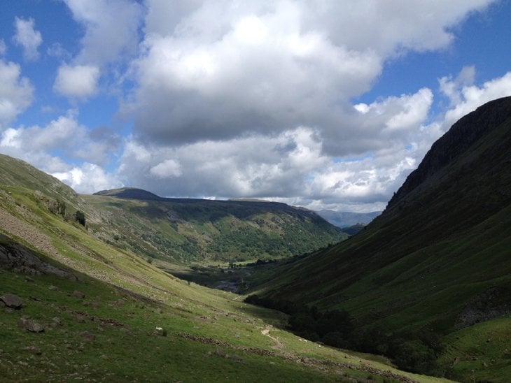 The Beauty of Wandering Off Track - Scafell Pike view of Borrowdale from Scafell Pike track