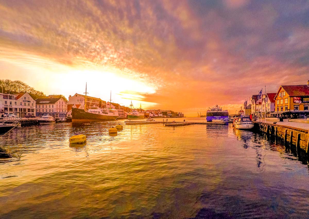 Stavanger at sunset