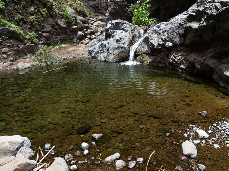 stream and pond at masca gorge