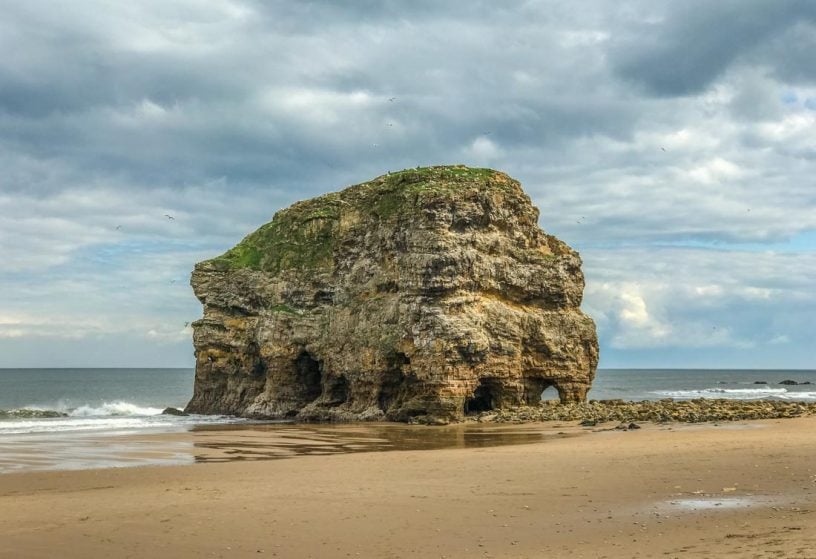 rock on Marsden Beach near South Shields