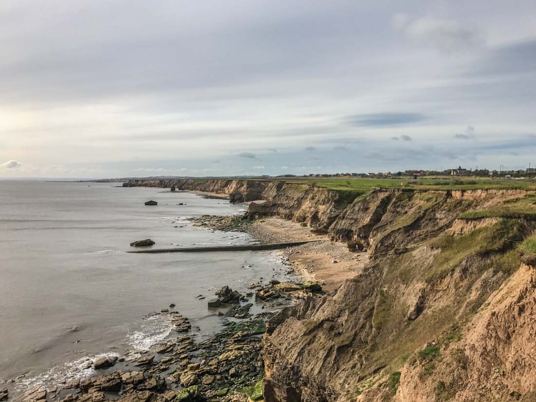 seaham cliffs on coastal path