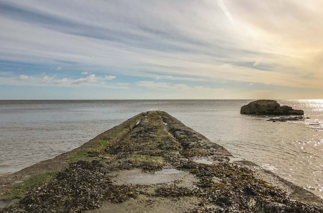 rock pathway on durham coast