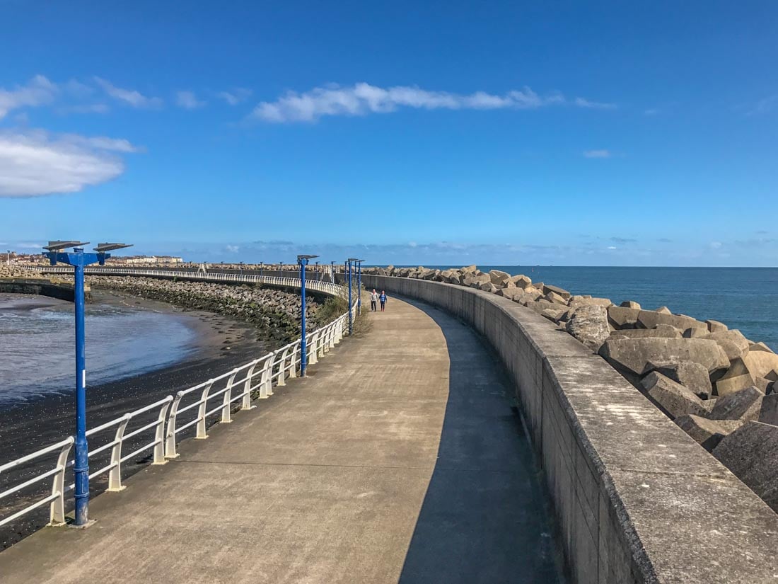 sea wall walk near Hartlepool