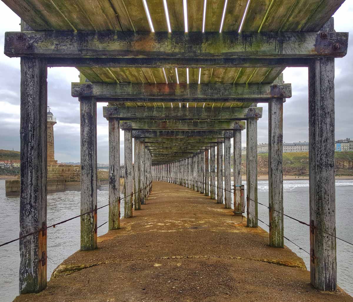 under the jetty