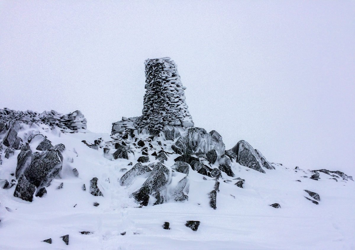 trig point in winter