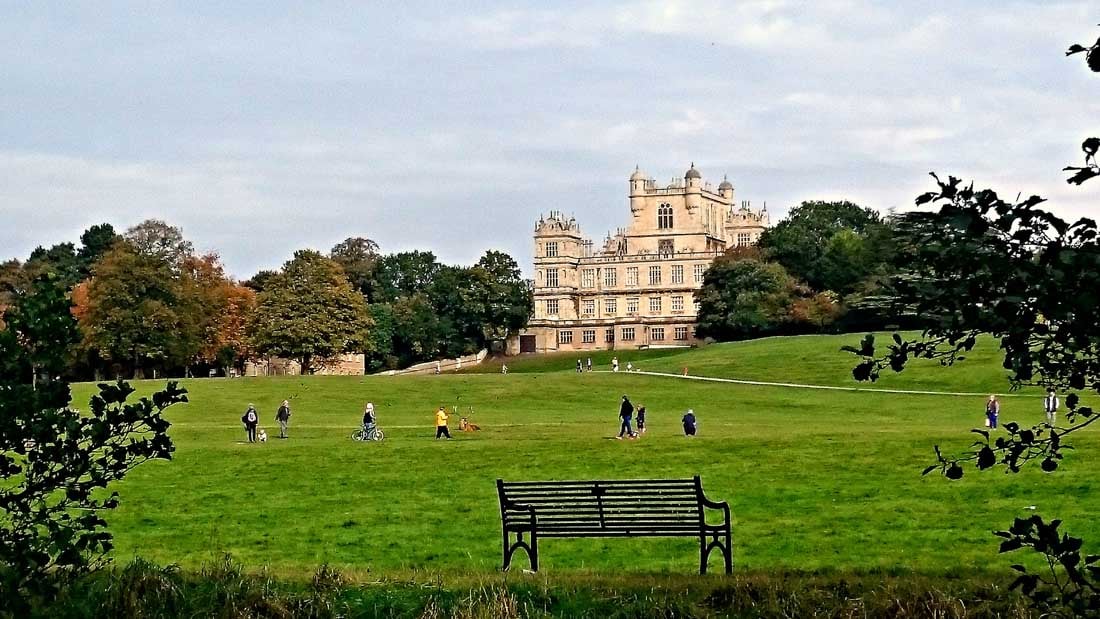 wollaton hall from gardens